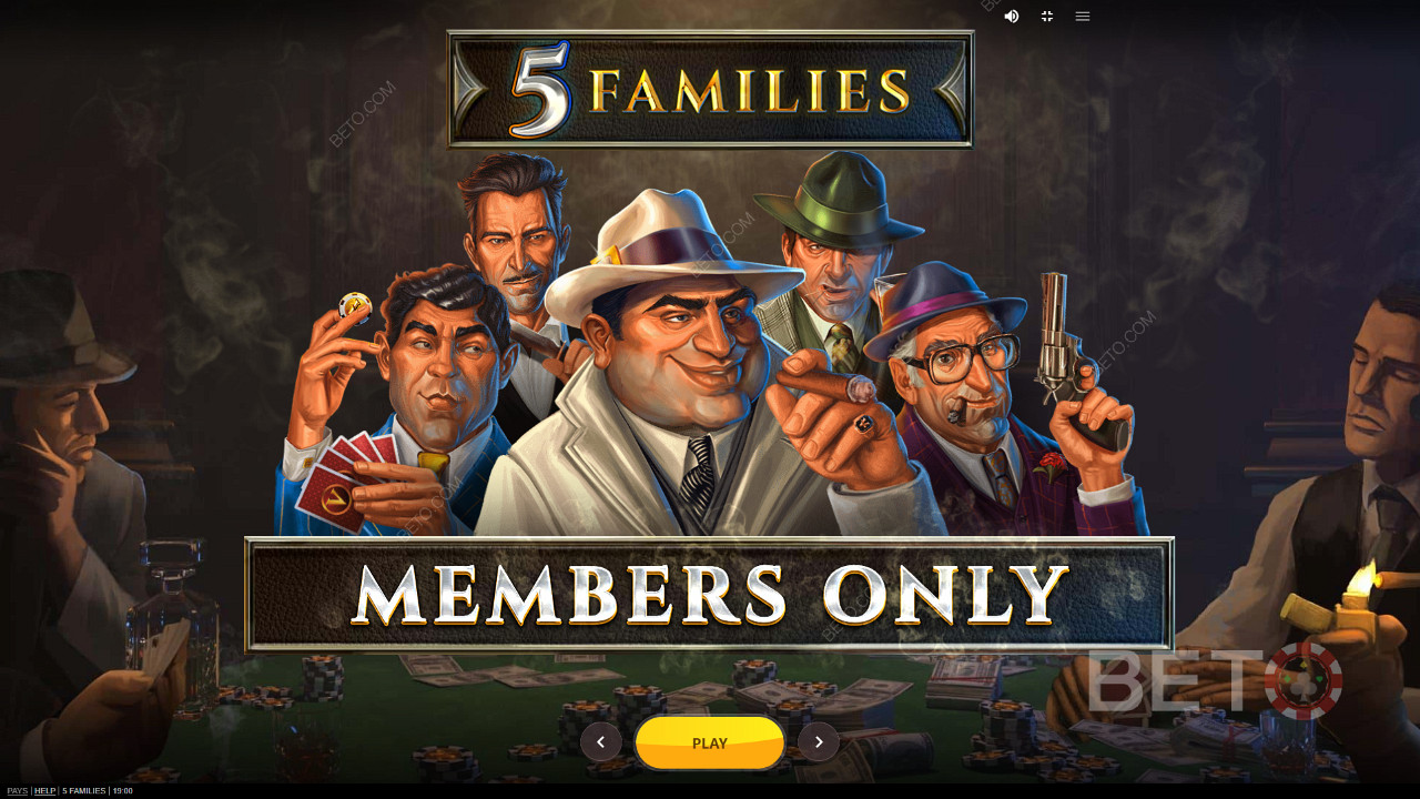 Играйте покер с гангстери в онлайн слота 5 Families
