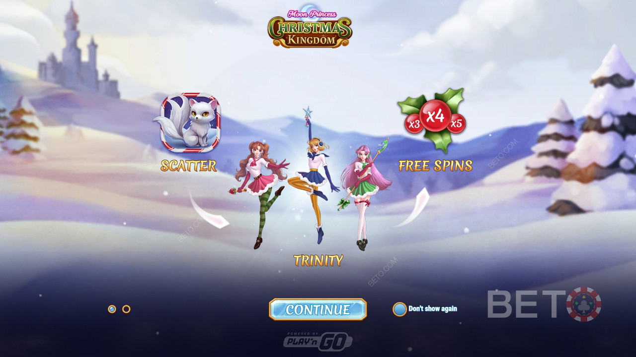 Въвеждащ екран на Moon Princess Christmas Kingdom