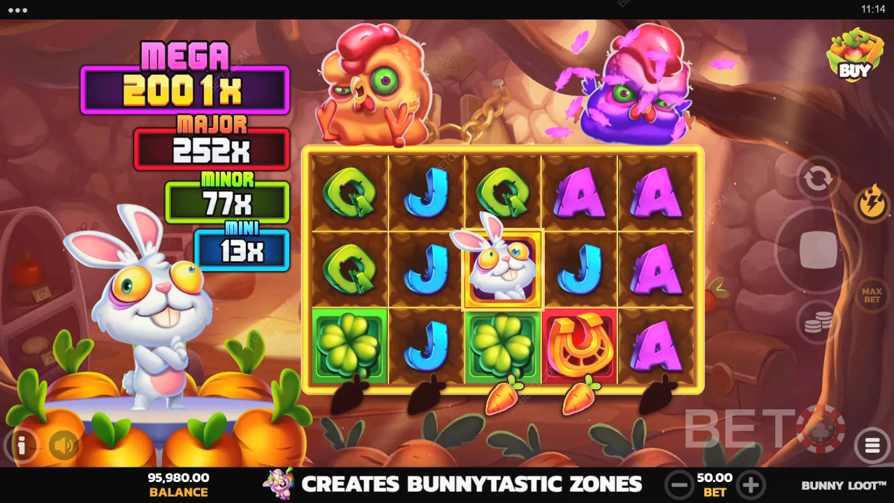 Бонус функции, обяснени в Bunny Loot от PearFiction