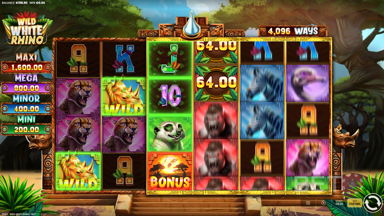 Wild White Rhino Преглед от BETO Slots