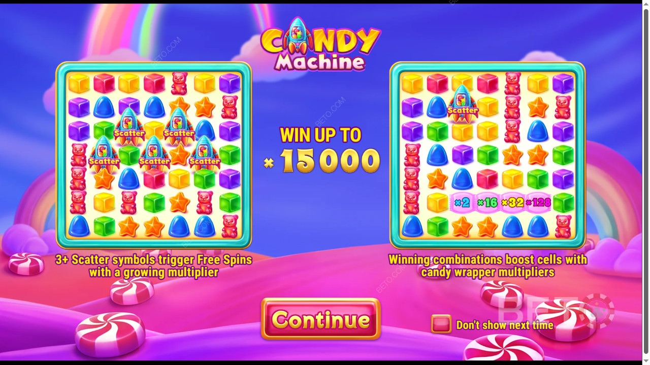 Бонус функции, обяснени в Candy Machine от Barbara Bang