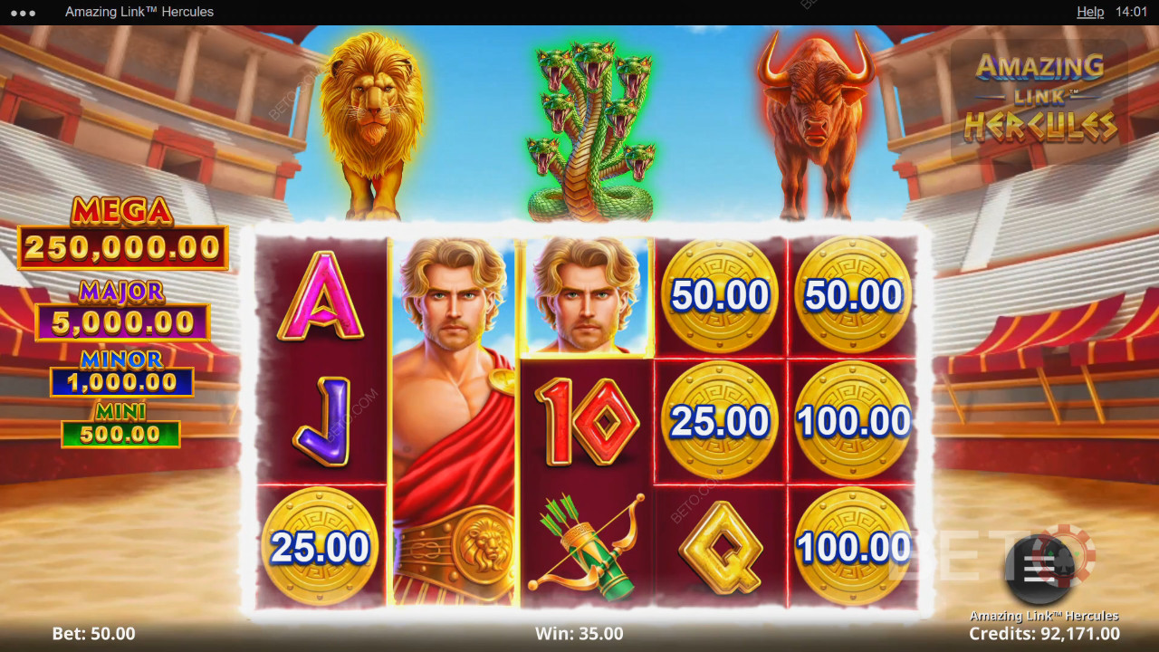 Удивителна връзка Херкулес Преглед от BETO Slots