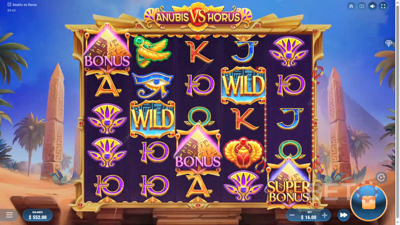 Анубис срещу Хорус Преглед от BETO Slots