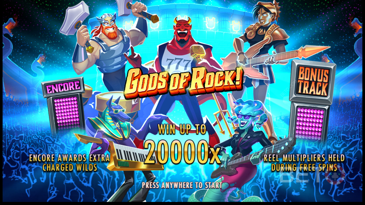 Насладете се на няколко мощни бонус функции в слота Gods of Rock