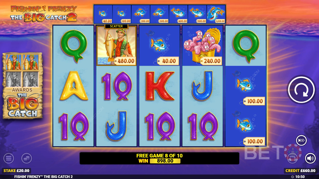 Бонус функции, обяснени в Fishin Frenzy The Big Catch 2 от Blueprint