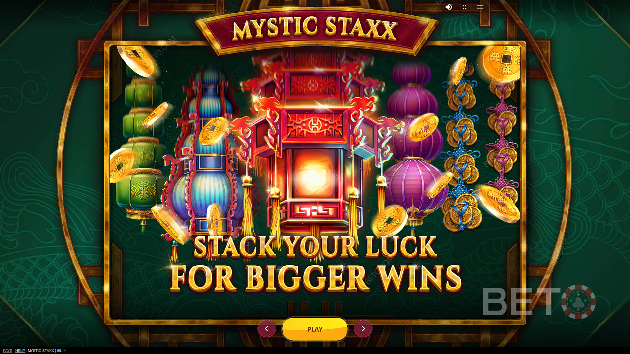 Насладете се на разширяващите се стекове и спечелете до 2 000x от залога си в играта Mystic Staxx