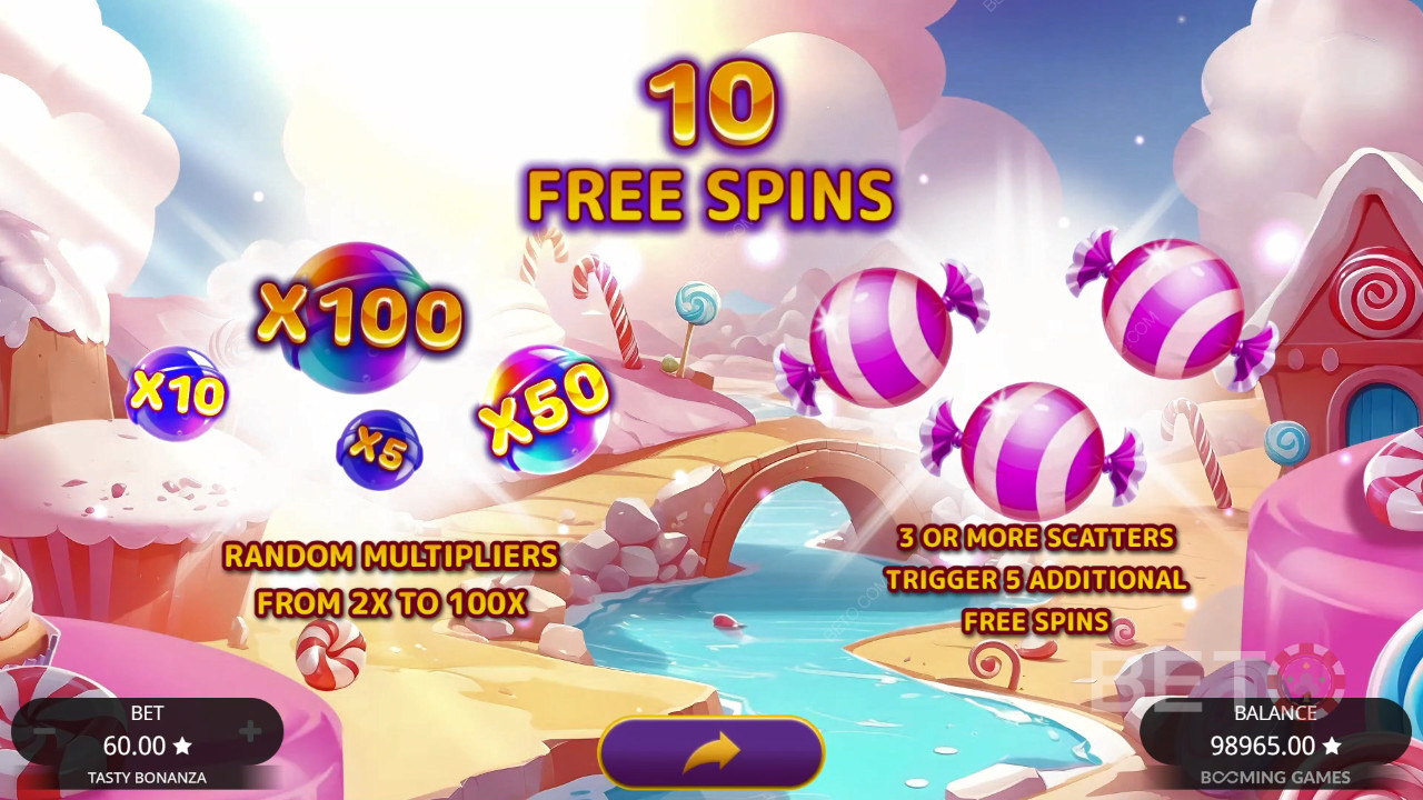 Спечелете 6 500x залога си в слот машината Tasty Bonanza!