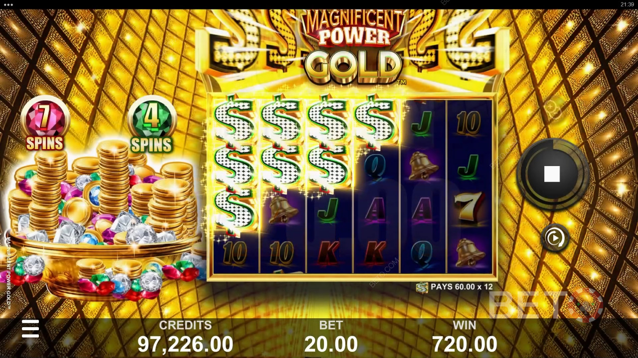 Великолепната мощност Gold Преглед от BETO Slots