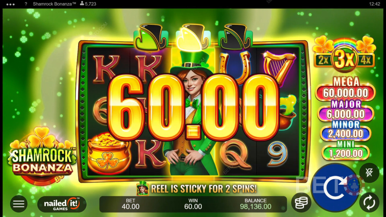 Спечелете 5,340x Вашия залог в слот машината Shamrock Bonanza!