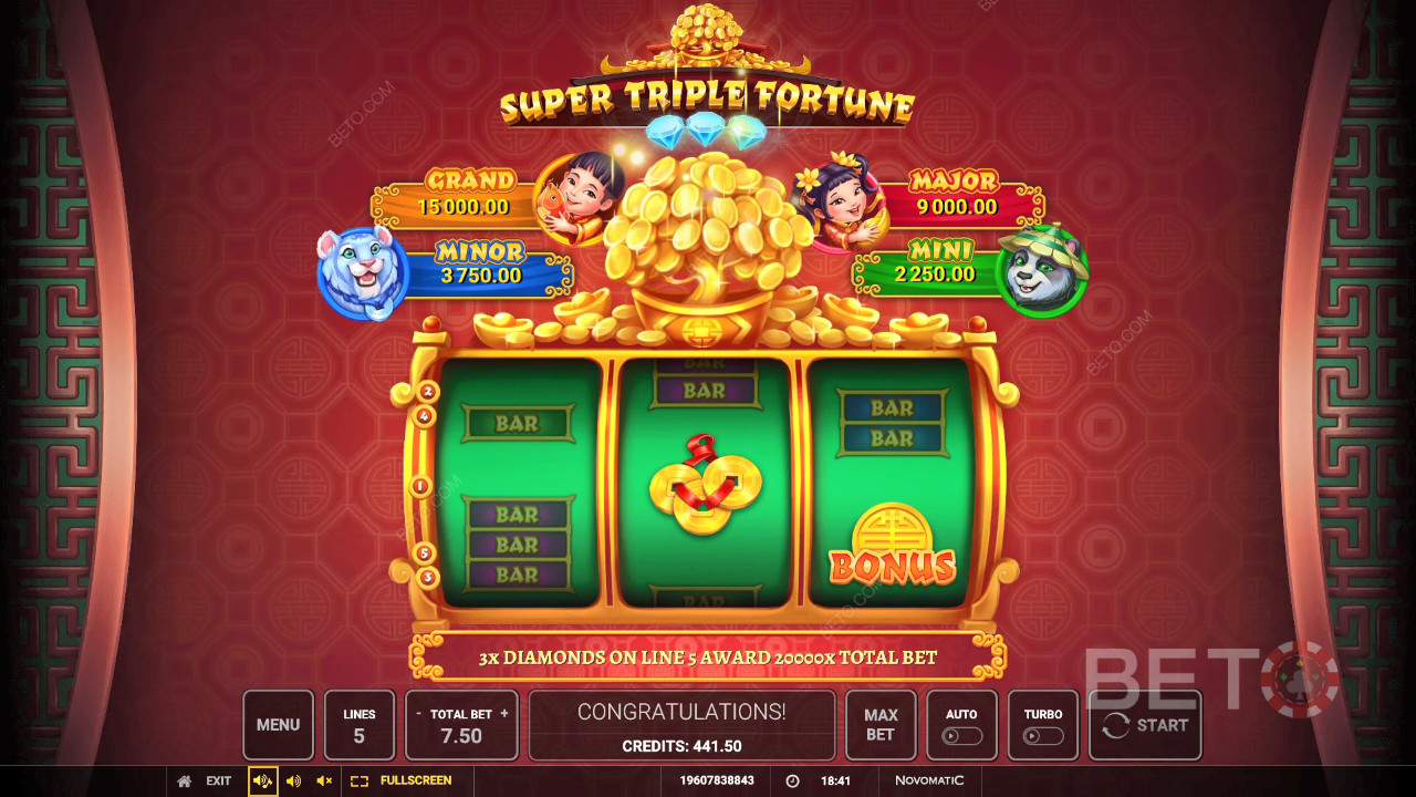 Super Triple Fortune Преглед от BETO Slots