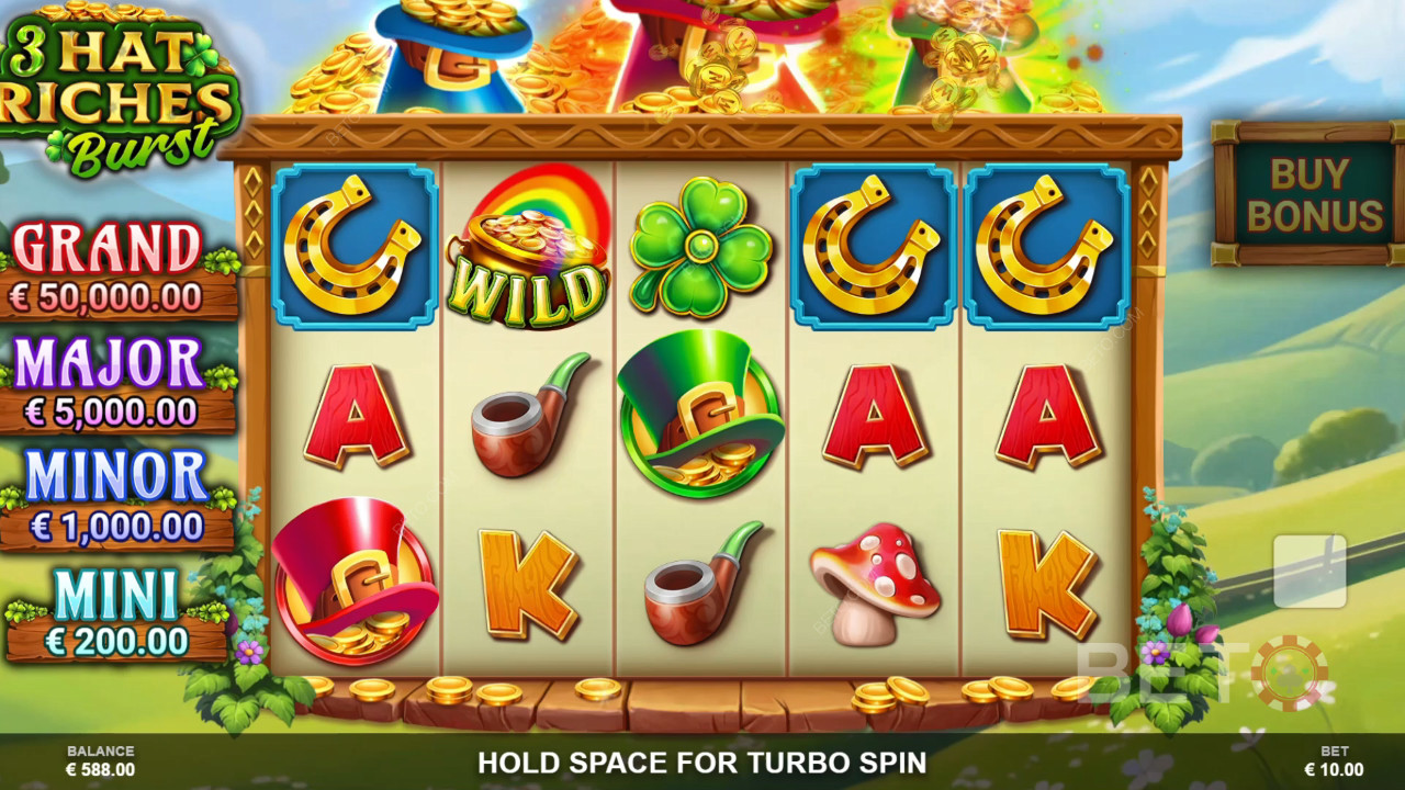 3 Hat Riches Burst Преглед от BETO Slots