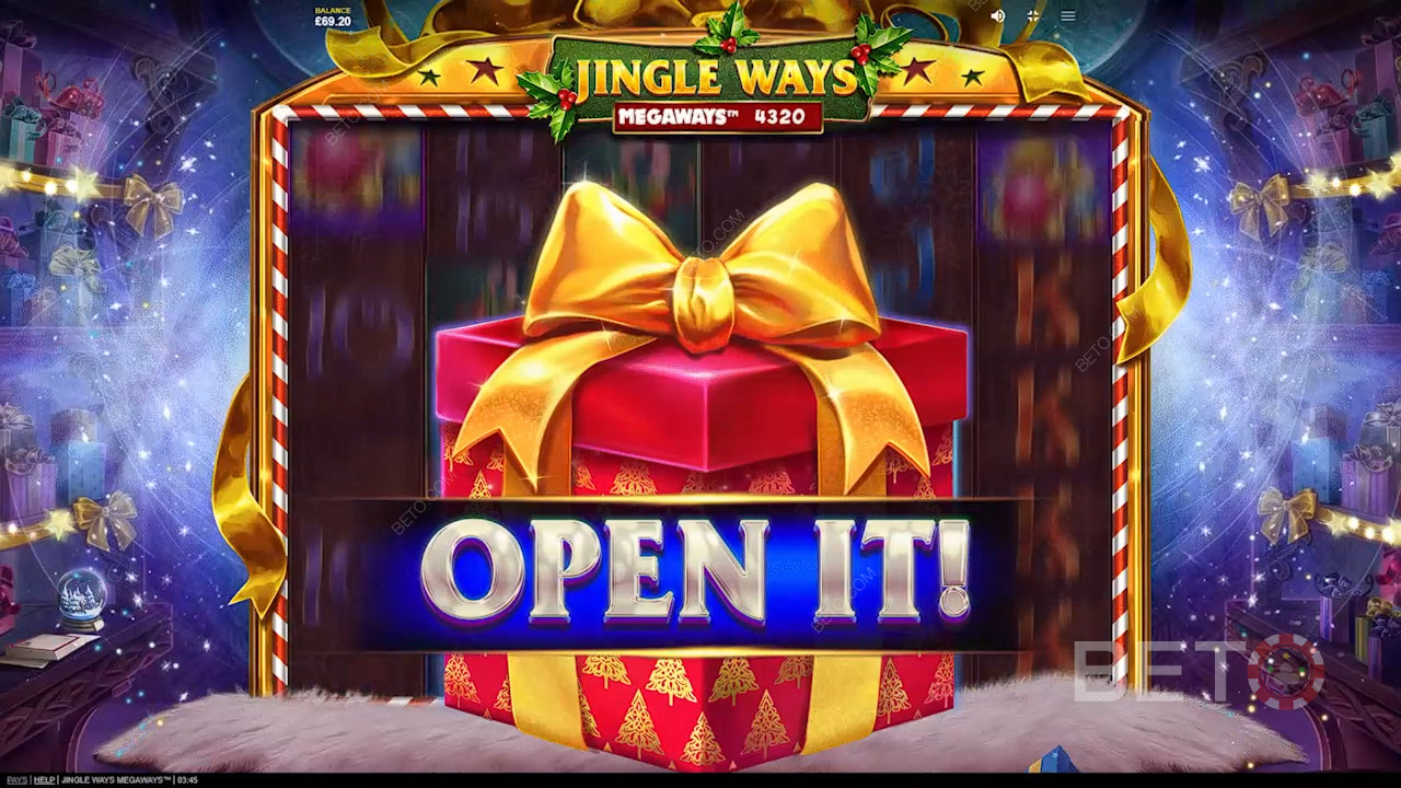 Отворете подаръка, за да откриете мощни функции в слота Jingle Ways Megaways