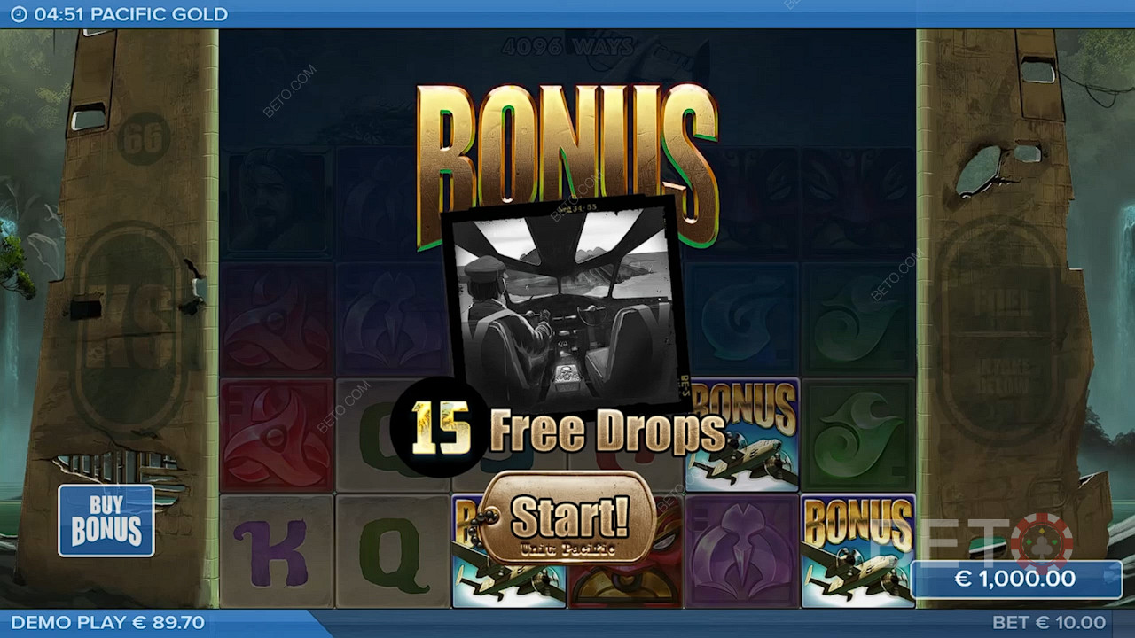 Поставете 3 или повече бонус символа, за да задействате безплатните завъртания.