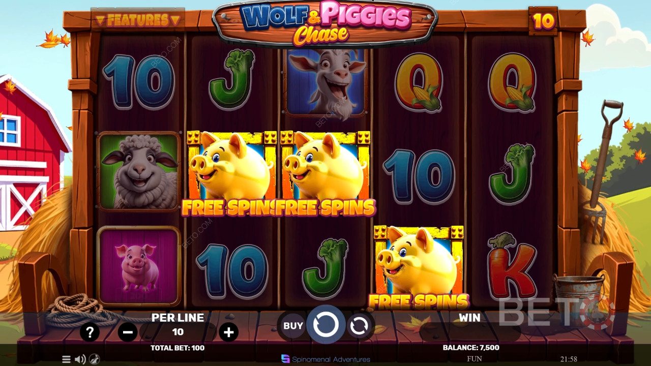 Wolf & Piggies Chase Преглед от BETO Slots