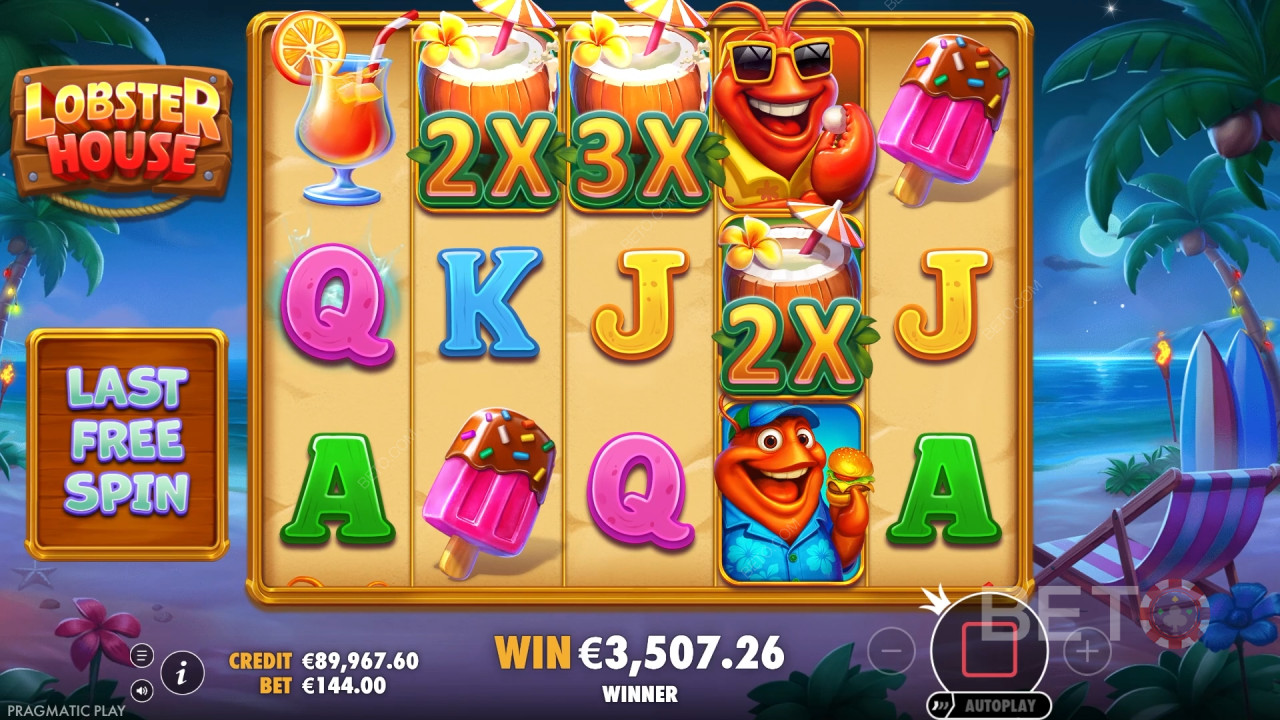 Бонус функции, обяснени в Lobster House от Pragmatic Play