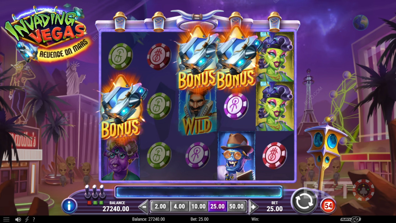 Нахлуване Вегас отмъщение на Марс Преглед от BETO Slots