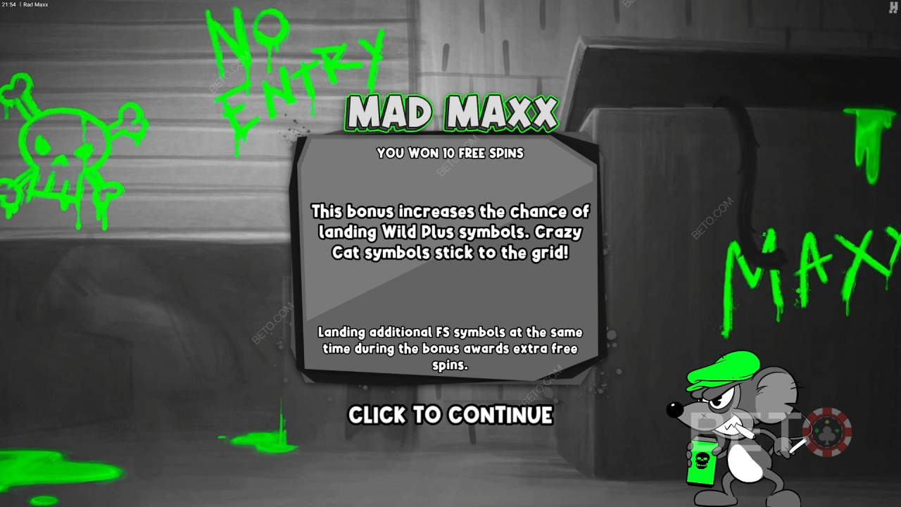 Бонус функции, обяснени в Rad Maxx от Hacksaw Gaming