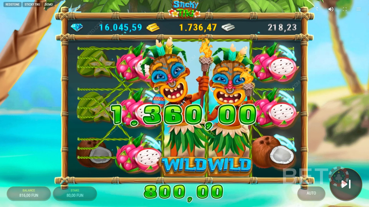 Спечелете 10 000x залога си в слота Sticky Tiki!