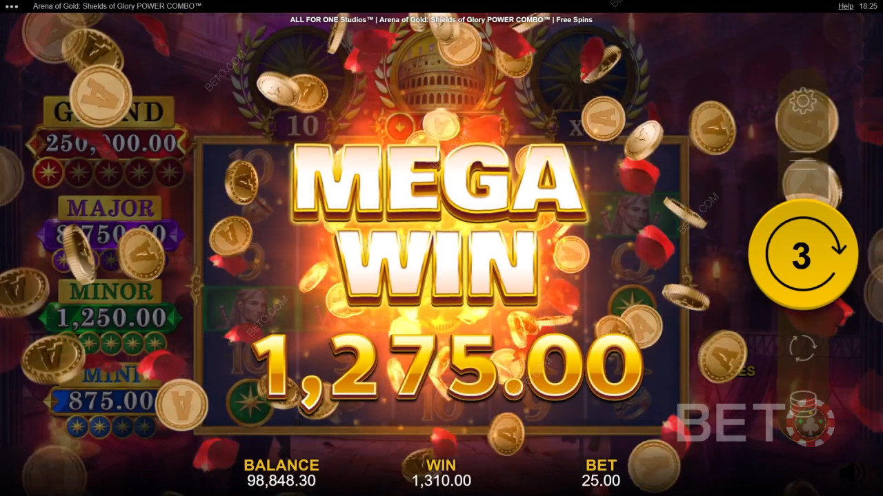 Арена на златото: Shields of Glory Power Combo Преглед от BETO Slots