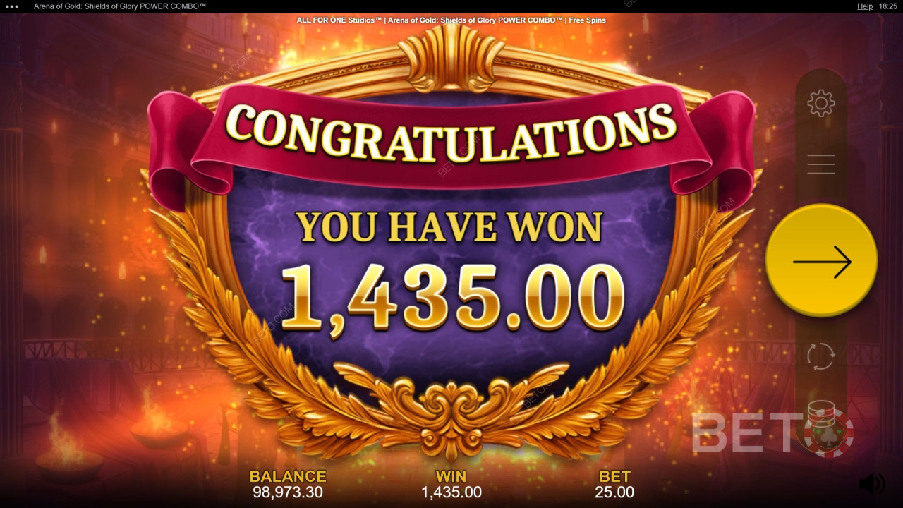 Спечелете 10 000 пъти залога си в Арената на златото: Shields of Glory Power Combo Video Slot!