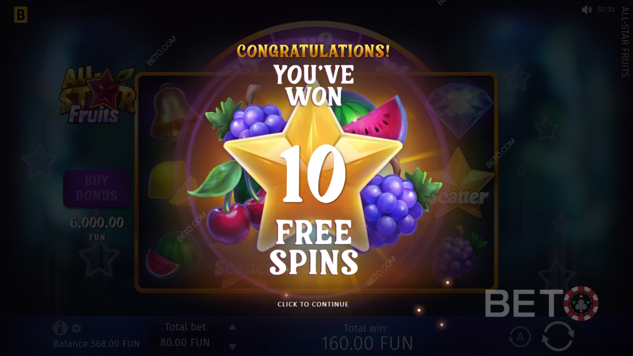 Преглед на All-Star Fruits от BETO Slots