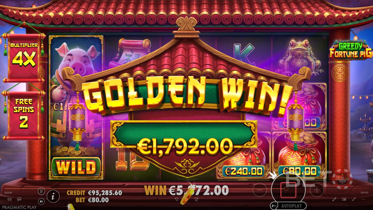 Бонус функции, обяснени в Greedy Fortune Pig от Pragmatic Play