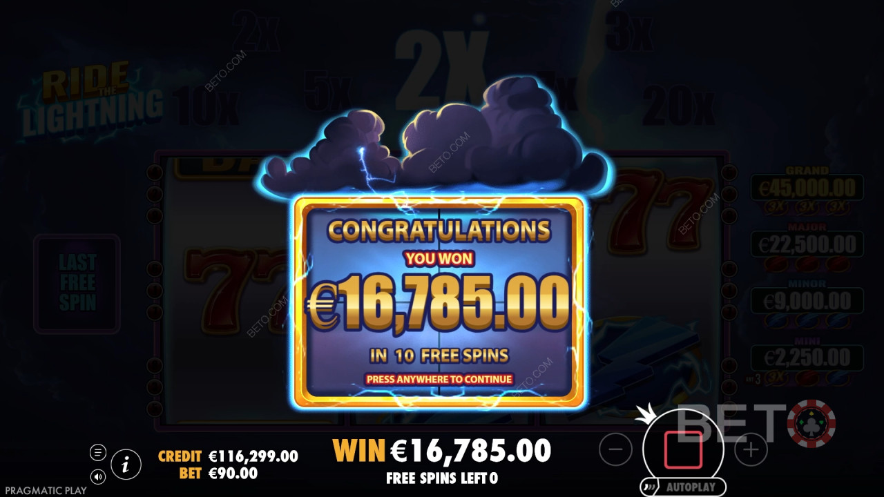 Спечелете 10 000x залога си в онлайн слота Ride the Lightning!