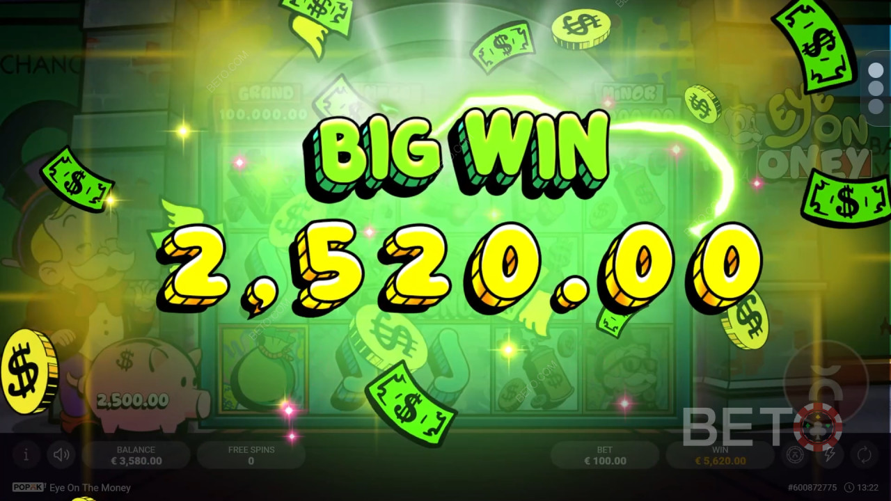 Спечелете 2 500x залога си в слота Eye on the Money Online!
