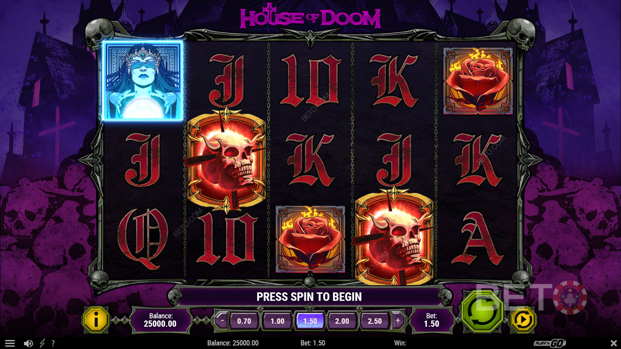 Поставете 3 или повече Scatter символа Doom, за да отключите функцията Doom Spins и нейните бонуси.
