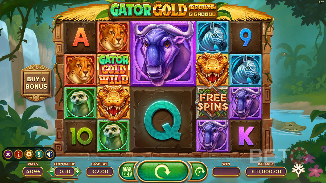 Gator Gold Deluxe Gigablox Преглед от BETO Slots