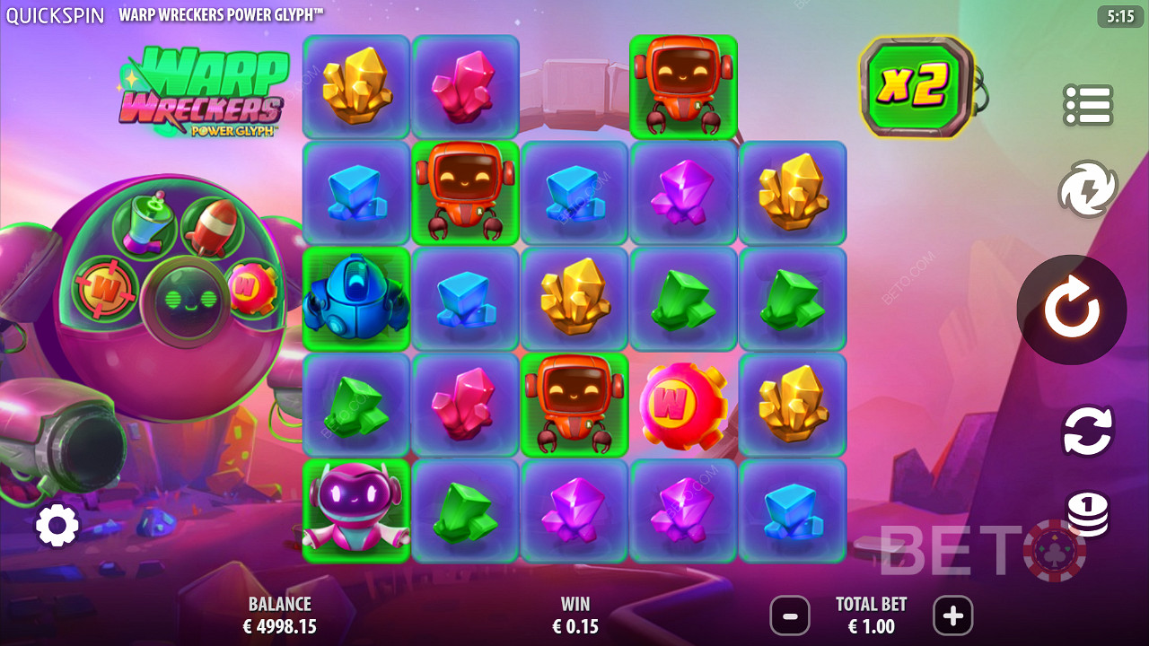 Warp Wreckers Power Glyph Играй Безплатно