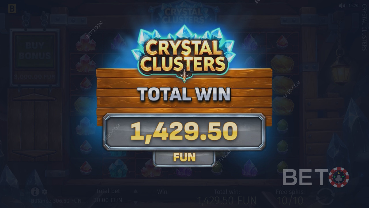 Спечелете 5 000 пъти залога си в онлайн слота „Crystal Clusters“!