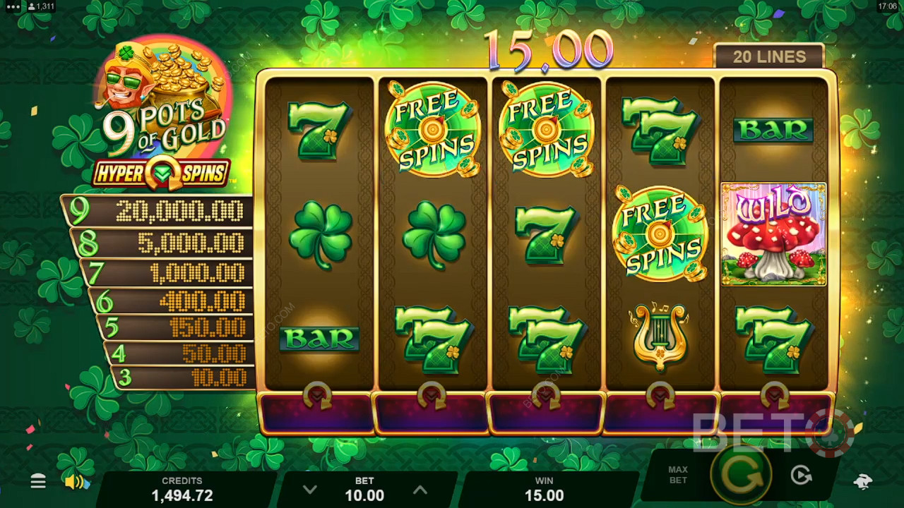 9 Pots of Gold HyperSpins Преглед от BETO Slots