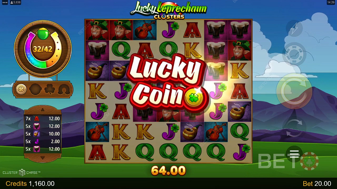 Спечелете 4600x залога си във видео слота Lucky Leprechaun Clusters!