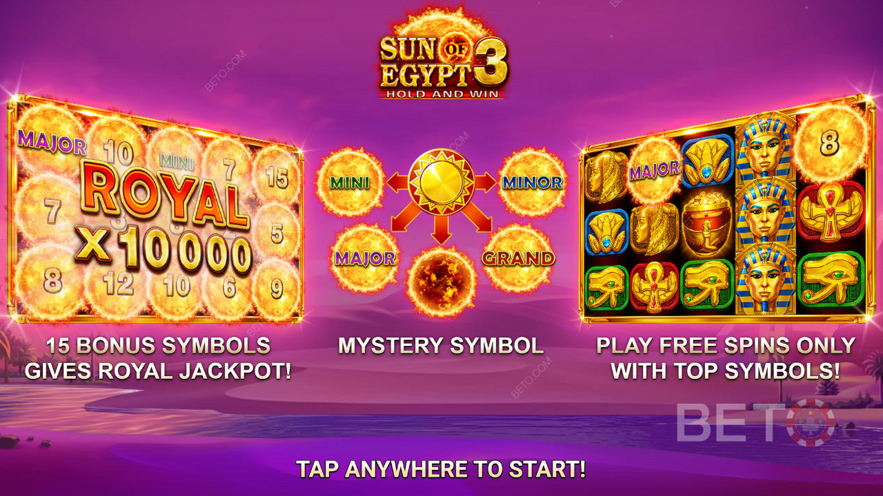 Спечелете 10 000x залога си в онлайн слота Sun of Egypt 3!