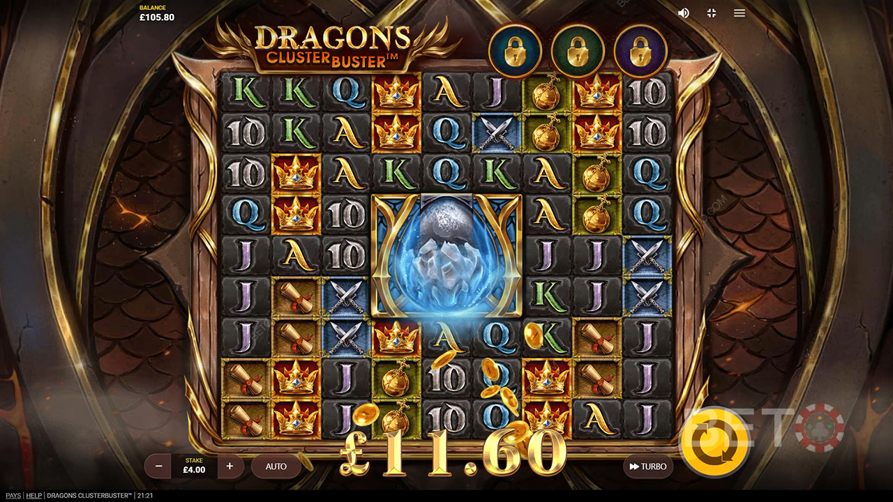 Бонус функции, обяснени в Dragons Clusterbuster от Red Tiger