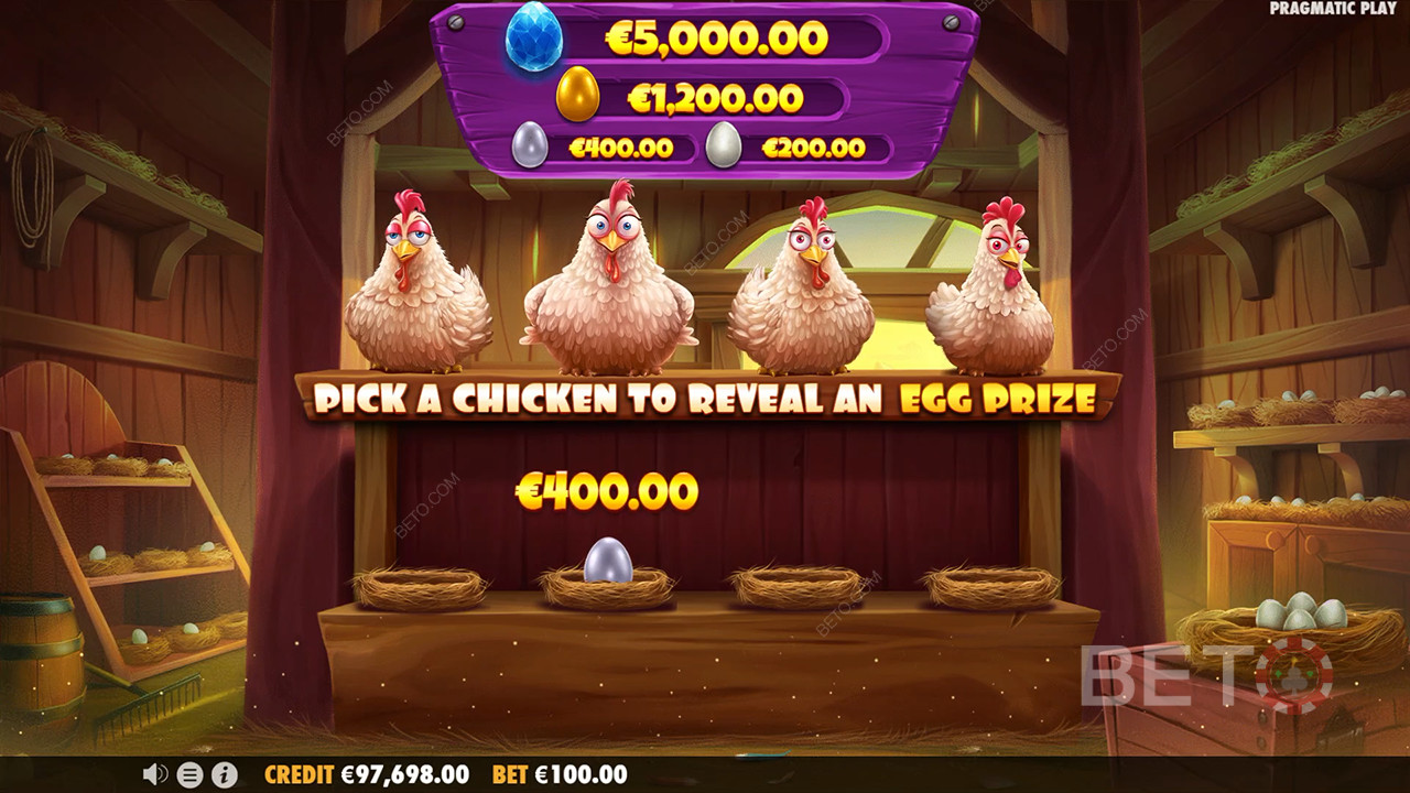 Бонус функции, обяснени в Chicken Chase от Pragmatic Play