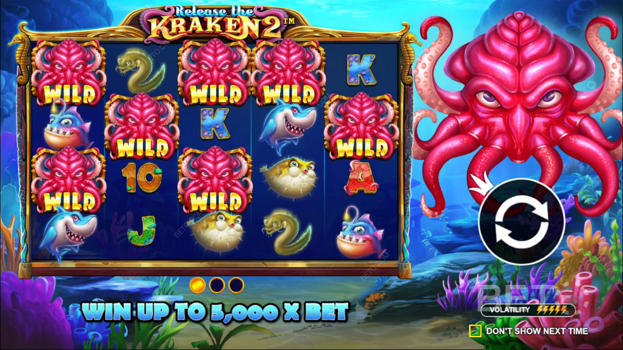Насладете се на случайни бонуси в слот машината Release the Kraken 2