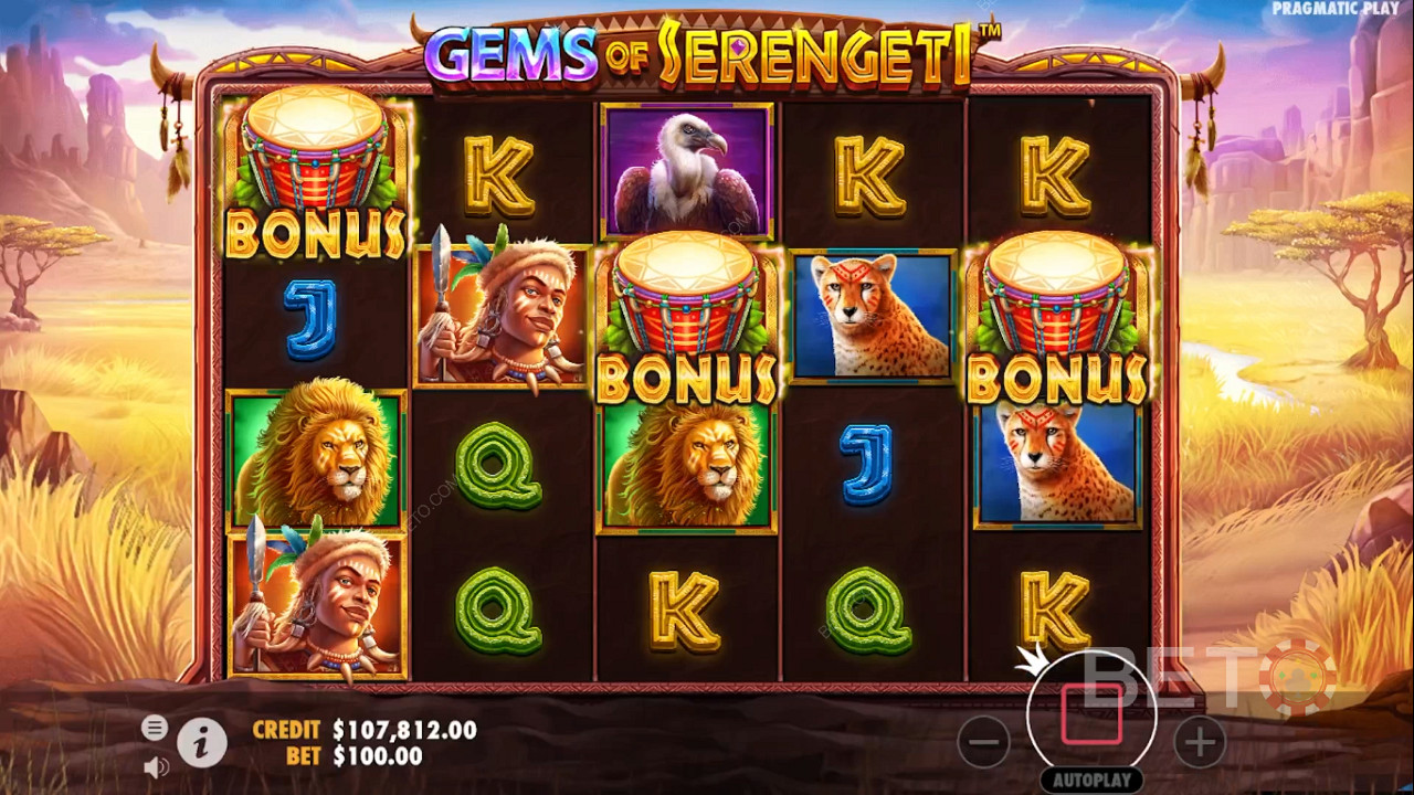 3 бонус символа в основната игра задействат бонусния кръг с безплатни завъртания.