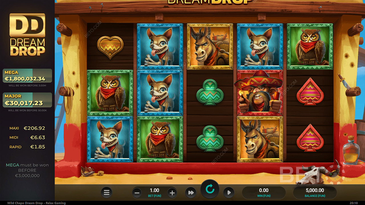 Wild Chapo Dream Drop Преглед от BETO Slots