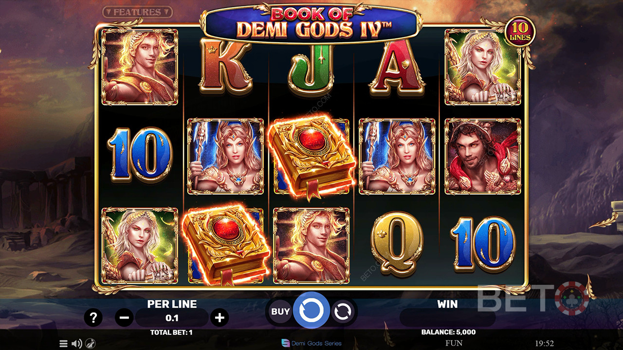 Книгата на Demi Gods IV Преглед от BETO Slots