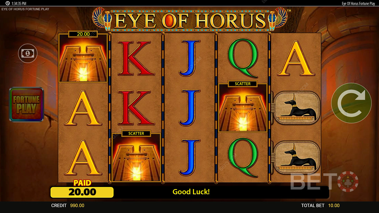 Присъда за Eye of Horus Fortune Play онлайн слот