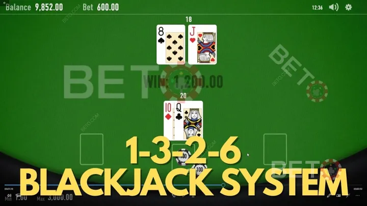 Научете се да владеете и използвате системата за залагане на Blackjack 1-3-2-6 с нас безупречно