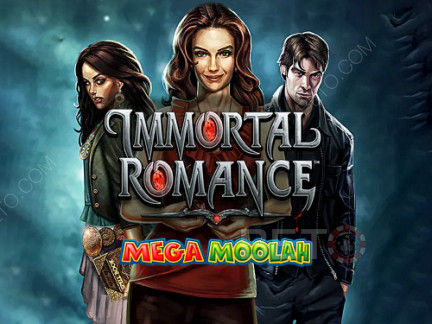 Играйте Immortal Romance Mega Moolah Прогресивни слотове безплатно.